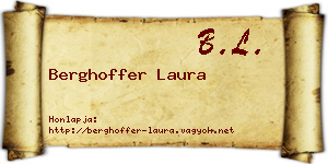 Berghoffer Laura névjegykártya