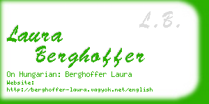 laura berghoffer business card